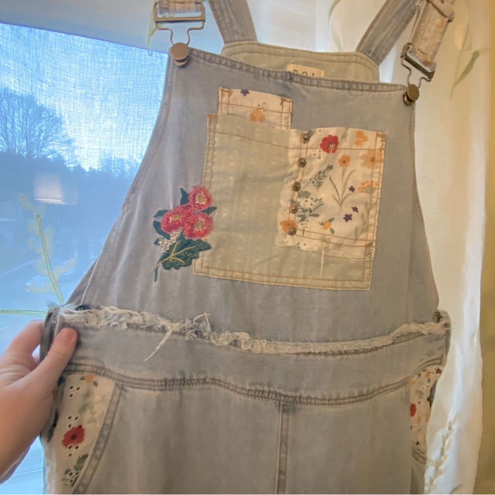 Pol | Patchwork Floral Overalls - image 2